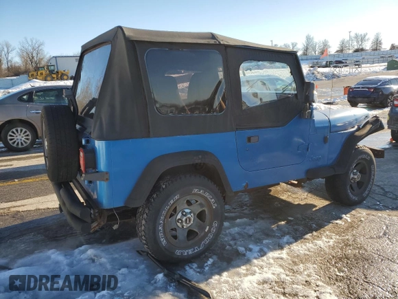 1995 Jeep Wrangler S with VIN 1J4FY19P0SP210031, listed as a Copart auction lot 88065825 with 279,604 mi miles and Salvage Title. Bid and sale history available at carsss.com. Image 3.
