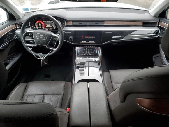 2021 Audi A8 with VIN WAU8DAF84MN016847, listed as a Copart auction lot 49464765 with 29,676 mi miles and Salvage Title. Bid and sale history available at carsss.com. Image 8.