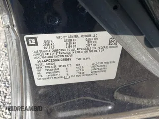 2012 Buick Enclave Leather with VIN 5GAKRCED8CJ238982, listed as a IAAI auction lot 42074030 with 115,307 mi miles and . Bid and sale history available at DreamBid. Image 9.