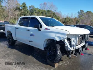 2021 Chevrolet Silverado 1500 Custom Trail Boss with VIN 1GCPYCEF5MZ233265, listed as a IAAI auction lot 37996179 with 47,247 mi miles and . Bid and sale history available at DreamBid. Image 1.