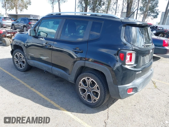 2016 Jeep Renegade Limited with VIN ZACCJBDT7GPD31740, listed as a IAAI auction lot 41823502 with 168,970 mi miles and . Bid and sale history available at DreamBid. Image 3.