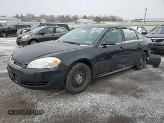 2011 Chevrolet Impala Police Police with VIN 2G1WD5EM7B1302697, listed as a Copart auction lot 46156175 with 181,835 mi miles and Salvage Title. Bid and sale history available at carsss.com. Image 1.