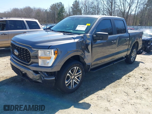 2021 Ford F-150 XL with VIN 1FTFW1E57MFB45980, listed as a IAAI auction lot 41775857 with 103,963 mi miles. Bid and sale history available at carsss.com. Image 17.