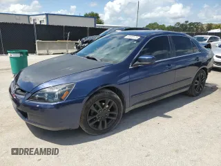 2005 Honda Accord LX с VIN 1HGCM56405A153313, выставлен на аукционе Copart как лот 64509175 с пробегом 158 674 миль миль и Списание • Salvage title. История ставок и продаж доступна на DreamBid. Изображение 1.