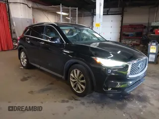 2019 Infiniti QX50 Essential with VIN 3PCAJ5M36KF106542, listed as a IAAI auction lot 41594971 with 83,988 mi miles and . Bid and sale history available at DreamBid. Image 1.