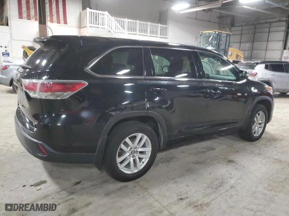 2016 Toyota Highlander LE with VIN 5TDBKRFH7GS303983, listed as a Copart auction lot 51414635 with 160,661 mi miles and Salvage Title. Bid and sale history available at carsss.com. Image 3.