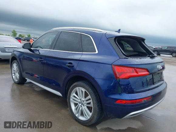2018 Audi Q5 Premium Plus z VIN WA1BNAFY5J2104383, wystawiony jako IAAI lot #41939168 z przebiegiem 119 503 mil mil oraz . Historia ofert i sprzedaży dostępna na DreamBid. Obrazek 3.