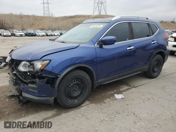 2017 Nissan Rogue S with VIN KNMAT2MV5HP553601, listed as a Copart auction lot 48413275 with 155,641 mi miles and Salvage Title. Bid and sale history available at carsss.com. Image 1.
