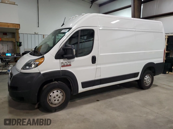 2022 Ram ProMaster Cargo with VIN 3C6LRVBG4NE115670, listed as a Copart auction lot 51650585 with 57,848 mi miles and Clean Title. Bid and sale history available at carsss.com. Image 1.