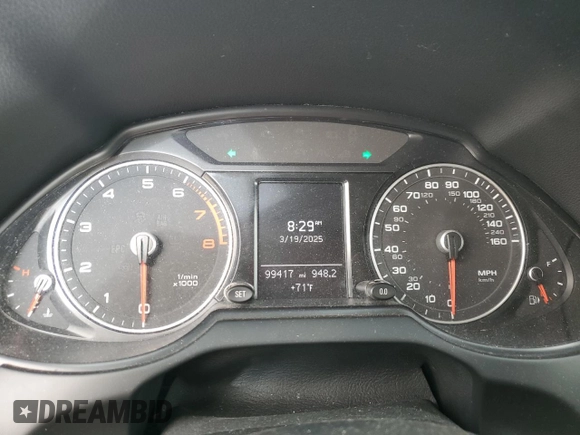 2013 Audi Q5 Premium with VIN WA1CFAFP2DA053900, listed as a Copart auction lot 49457465 with 99,417 mi miles and Salvage Title. Bid and sale history available at carsss.com. Image 9.