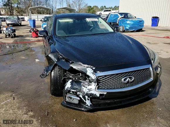 2017 Infiniti Q50 3.0t Premium with VIN JN1EV7AP5HM735138, listed as a Copart auction lot 43696675 with 107,317 mi miles and Salvage Title. Bid and sale history available at carsss.com. Image 14.