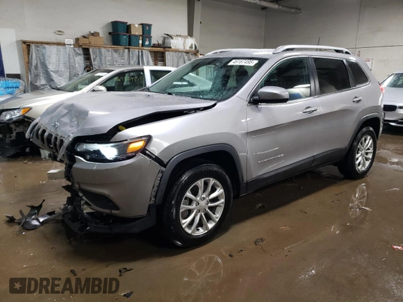 2019 Jeep Cherokee Latitude with VIN 1C4PJMCB3KD255284, listed as a Copart auction lot 46167495 with 95,166 mi miles and Salvage Title. Bid and sale history available at carsss.com. Image 1.
