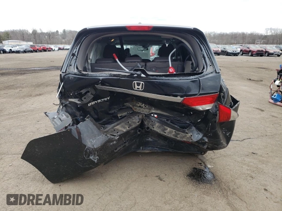 2017 Honda Odyssey EX-L with VIN 5FNRL5H68HB023916, listed as a Copart auction lot 48924965 with 121,603 mi miles and Salvage Title. Bid and sale history available at DreamBid. Image 6.