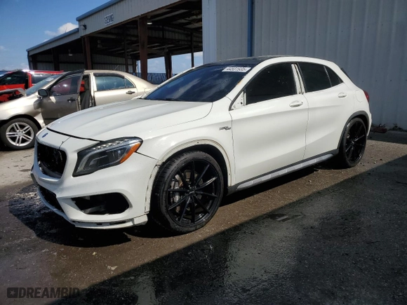 2015 Mercedes-Benz GLA-Class GLA 45 AMG with VIN WDDTG5CB9FJ088977, listed as a Copart auction lot 44531935 with 132,033 mi miles and Salvage Title. Bid and sale history available at carsss.com. Image 1.