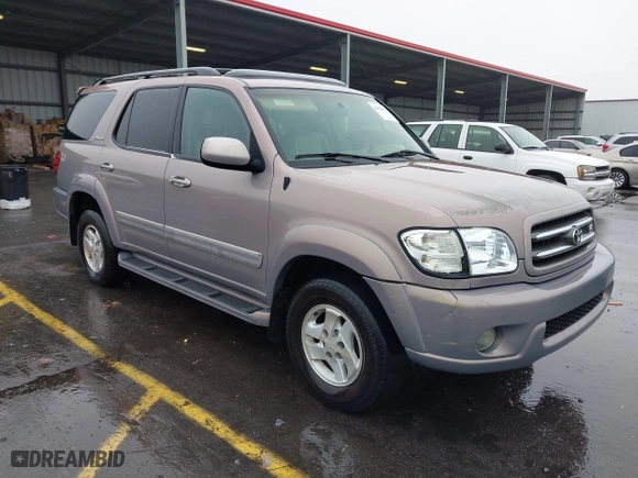 2002 Toyota Sequoia Limited with VIN 5TDZT38A52S117036, listed as a IAAI auction lot 41552478 with 275,583 mi miles. Bid and sale history available at carsss.com. Image 1.