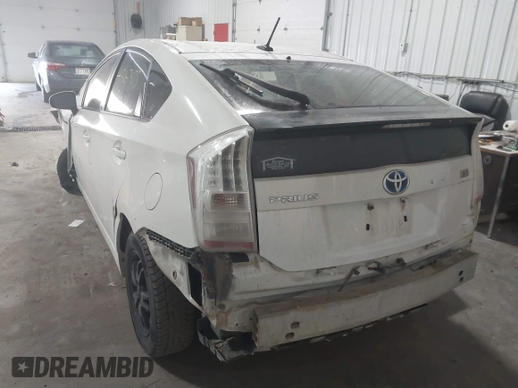 2011 Toyota Prius I with VIN JTDKN3DU1B0270303, listed as a IAAI auction lot 41367473 with 1 mi miles. Bid and sale history available at carsss.com. Image 6.