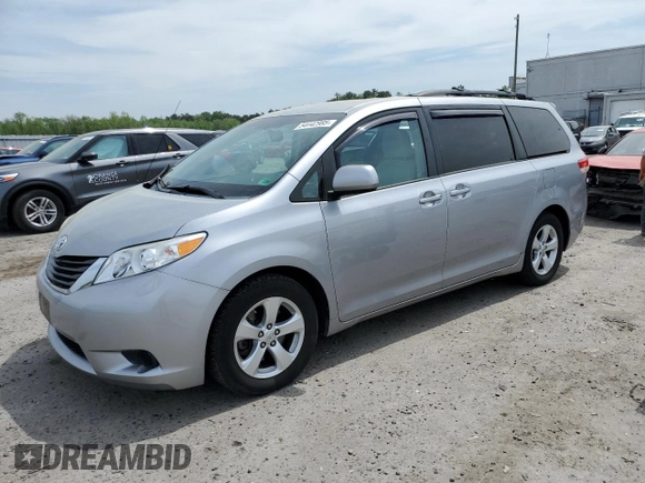2012 Toyota Sienna LE AAS with VIN 5TDKK3DC8CS224045, listed as a Copart auction lot 54442985 with 54,184 mi miles and Salvage Title. Bid and sale history available at DreamBid. Image 1.