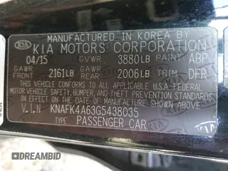 2016 Kia Forte LX with VIN KNAFK4A63G5438035, listed as a Copart auction lot 72098144 with 137,902 mi miles and Salvage Title. Bid and sale history available at carsss.com. Image 14.
