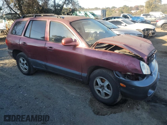 2003 Hyundai Santa Fe LX with VIN KM8SC73E63U489772, listed as a Copart auction lot 77115994 with 137,579 mi miles and Salvage Title. Bid and sale history available at carsss.com. Image 4.