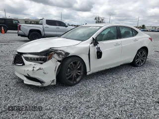 2020 Acura TLX w/Technology Pkg with VIN 19UUB2F48LA001835, listed as a Copart auction lot 46857585 with 39,885 mi miles and Non Repairable. Bid and sale history available at carsss.com. Image 1.