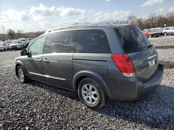 2007 Nissan Quest SL with VIN 5N1BV28U07N140913, listed as a Copart auction lot 49045225 with 185,961 mi miles and Salvage Title. Bid and sale history available at carsss.com. Image 2.