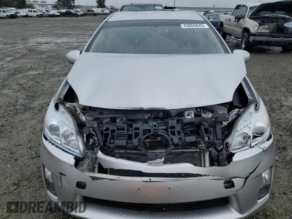 2011 Toyota Prius I with VIN JTDKN3DU2B0266681, listed as a Copart auction lot 43855645 with 157,327 mi miles and Salvage Title. Bid and sale history available at DreamBid. Image 5.