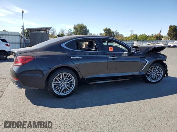 2020 Genesis G70 2.0T with VIN KMTG64LA6LU053311, listed as a Copart auction lot 71866084 with 37,754 mi miles and Salvage title. Bid and sale history available at DreamBid. Image 3.