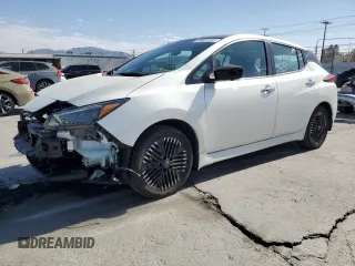 2023 Nissan LEAF SV Plus with VIN 1N4CZ1CVXPC557206, listed as a Copart auction lot 46681545 with 61,179 mi miles and Salvage Title. Bid and sale history available at DreamBid. Image 1.