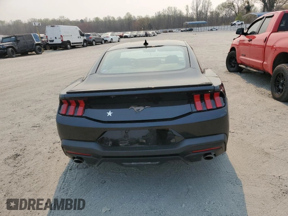 2024 Ford Mustang EcoBoost with VIN 1FA6P8TH5R5121733, listed as a Copart auction lot 50717815 with 9,748 mi miles and Salvage Title. Bid and sale history available at carsss.com. Image 6.