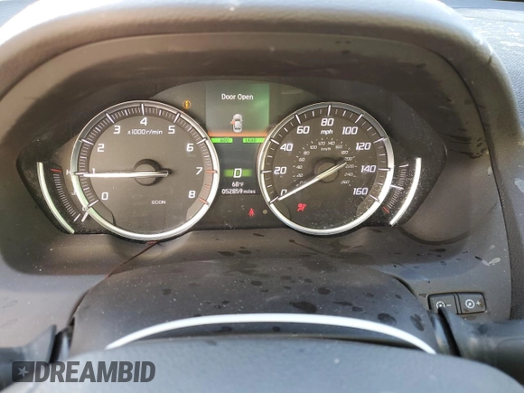 2020 Acura TLX w/Technology Pkg with VIN 19UUB1F54LA012642, listed as a Copart auction lot 46291945 with 52,859 mi miles and Non Repairable. Bid and sale history available at carsss.com. Image 9.