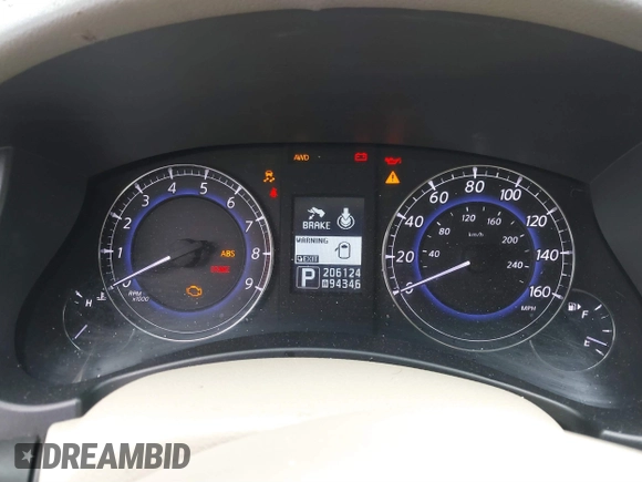 2012 Infiniti EX Journey with VIN JN1AJ0HR1CM452995, listed as a IAAI auction lot 40961079 with 206,124 mi miles. Bid and sale history available at carsss.com. Image 7.