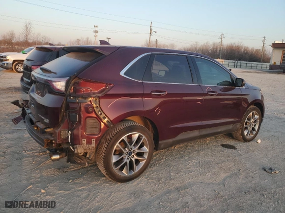 2017 Ford Edge Titanium with VIN 2FMPK4K99HBC25647, listed as a Copart auction lot 47811565 with 131,618 mi miles and Salvage Title. Bid and sale history available at carsss.com. Image 3.