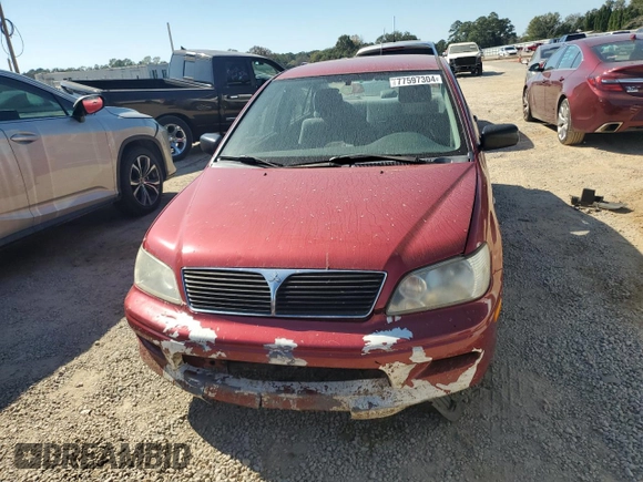 2003 Mitsubishi Lancer ES with VIN JA3AJ26E43U065588, listed as a Copart auction lot 77597304 with 108,665 mi miles and Salvage Title. Bid and sale history available at carsss.com. Image 5.