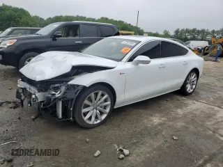 2015 Audi A7 Premium Plus with VIN WAUWGAFC2FN016867, listed as a Copart auction lot 57222335 with 86,014 mi miles and Salvage title. Bid and sale history available at DreamBid. Image 1.