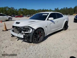 2022 Dodge Charger SRT Hellcat Widebody with VIN 2C3CDXL96NH101698, listed as a Copart auction lot 81342124 with 15,293 mi miles and Salvage Title. Bid and sale history available at carsss.com. Image 1.