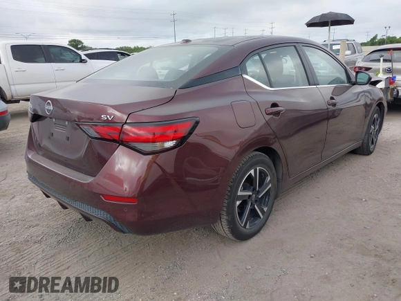 2024 Nissan Sentra SV with VIN 3N1AB8CV3RY314977, listed as a IAAI auction lot 42612915 with 27,805 mi miles and . Bid and sale history available at DreamBid. Image 4.