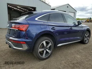 2023 Audi Q5 Sportback S line Premium with VIN WA14AAFY5P2127823, listed as a Copart auction lot 52159404 with 17,094 mi miles and Salvage title. Bid and sale history available at DreamBid. Image 3.