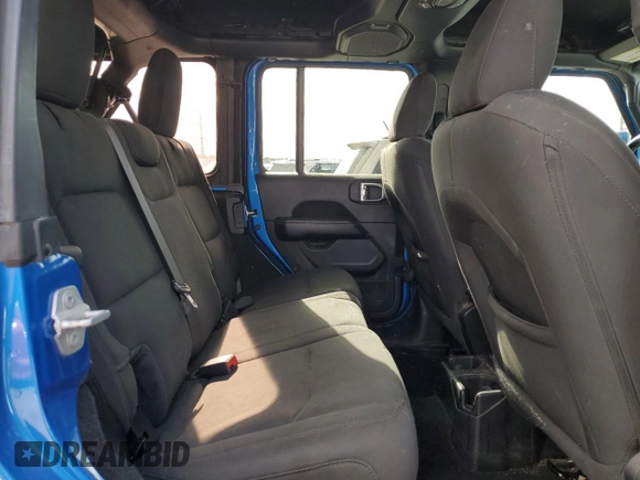 2021 Jeep Wrangler Unlimited Sahara High Altitude with VIN 1C4HJXEM3MW770622, listed as a Copart auction lot 76144874 with 71,886 mi miles and Salvage title. Bid and sale history available at DreamBid. Image 10.
