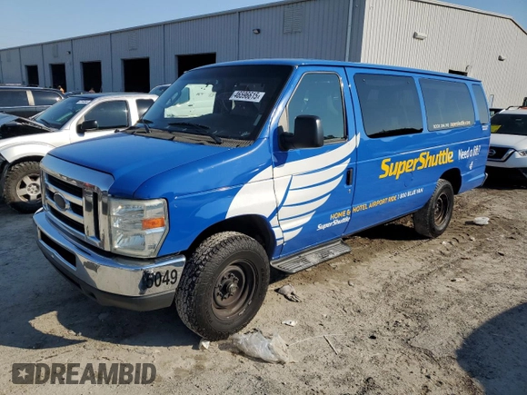 2014 Ford Econoline Passenger XL z VIN 1FBSS3BL9EDA81032, wystawiony jako Copart lot #46596615 z przebiegiem 594 430 mil mil oraz Czysty tytuł • Clean title. Historia ofert i sprzedaży dostępna na DreamBid. Obrazek 1.