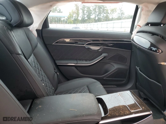 2023 Audi S8 with VIN WAULSAF86PN014957, listed as a Copart auction lot 71359544 with 6576 miles and Salvage Title. Bid and sale history available at carsss.com. Image 10.