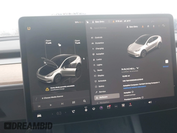 2024 Tesla Model Y with VIN 7SAYGDED9RA331840, listed as a IAAI auction lot 42350926 with 13,818 mi miles and . Bid and sale history available at DreamBid. Image 18.