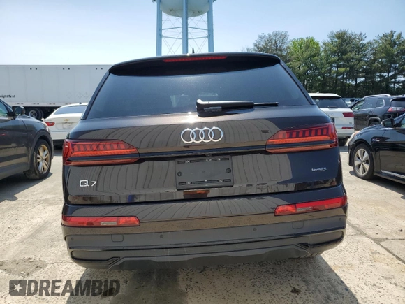 2023 Audi Q7 Premium Plus with VIN WA1LXBF71PD030355, listed as a Copart auction lot 58816255 with 39,353 mi miles and Salvage title. Bid and sale history available at DreamBid. Image 6.
