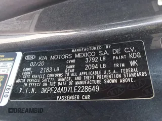 2020 Kia Forte LXS z VIN 3KPF24AD7LE228649, wystawiony jako IAAI lot #42104658 z przebiegiem 59 788 mil mil oraz . Historia ofert i sprzedaży dostępna na DreamBid. Obrazek 9.