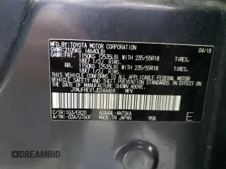 2018 Toyota RAV4 SE with VIN JTMJFREV1JD244469, listed as a Copart auction lot 62608485 with Not provided miles and Salvage title. Bid and sale history available at DreamBid. Image 13.