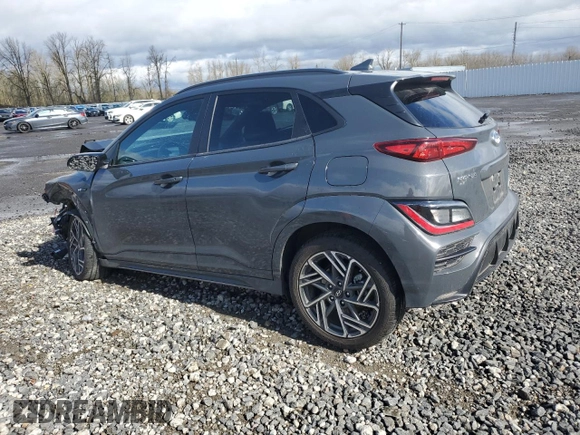 2023 Hyundai Kona N Line with VIN KM8K3CA31PU021562, listed as a Copart auction lot 47849535 with 12,428 mi miles and Salvage Title. Bid and sale history available at carsss.com. Image 2.