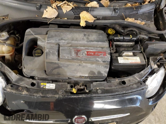 2013 FIAT 500 Sport with VIN 3C3CFFBR7DT668109, listed as a Copart auction lot 76729524 with Not provided miles and Salvage title. Bid and sale history available at DreamBid. Image 11.