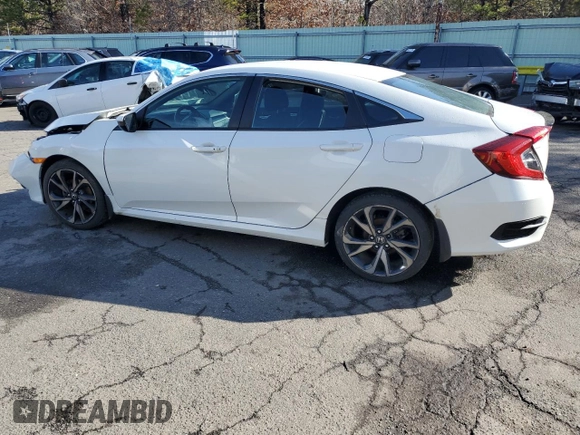 2020 Honda Civic Sedan Sport with VIN 2HGFC2F80LH596822, listed as a Copart auction lot 50252135 with 51,410 mi miles and Salvage Title. Bid and sale history available at carsss.com. Image 2.