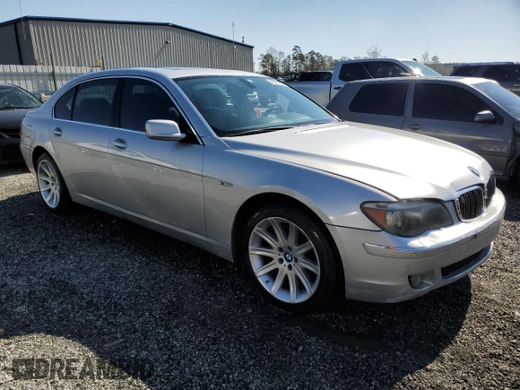 2006 BMW 7 Series 750Li with VIN WBAHN835X6DT59235, listed as a Copart auction lot 50221505 with 172,187 mi miles and Salvage Title. Bid and sale history available at carsss.com. Image 4.