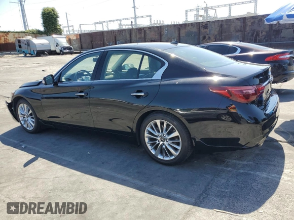 2021 Infiniti Q50 Luxe z VIN JN1EV7BPXMM704993, wystawiony jako Copart lot #55172695 z przebiegiem 55 979 mil mil oraz Szkoda całkowita • Salvage title. Historia ofert i sprzedaży dostępna na DreamBid. Obrazek 2.