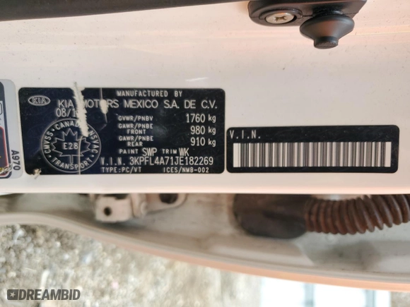 2018 Kia Forte S with VIN 3KPFL4A71JE182269, listed as a Copart auction lot 52863965 with 92,638 mi miles and Salvage Title. Bid and sale history available at carsss.com. Image 13.